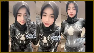 Talent Laura Jilbab Cosplay Spiderman Venom